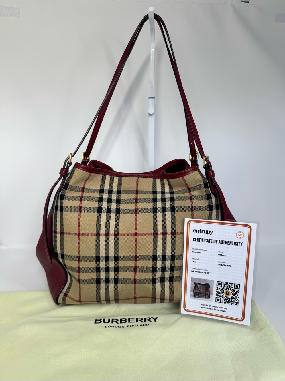 Authentic Burberry Small Canterbury Tote